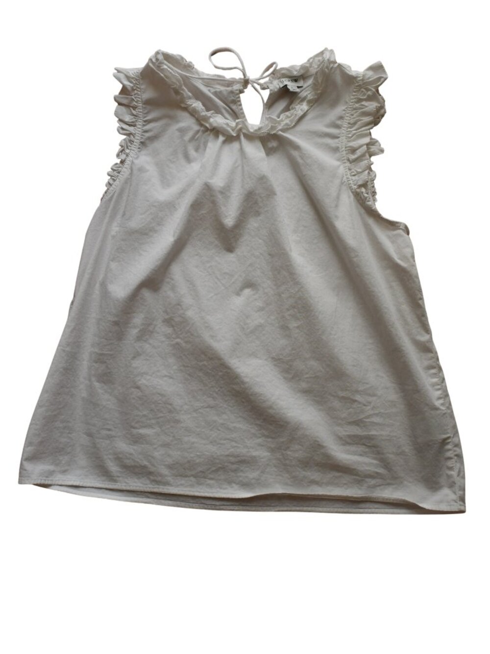 J. Crew Sleeveless Ruffle Collar Top - Picture 2 of 4